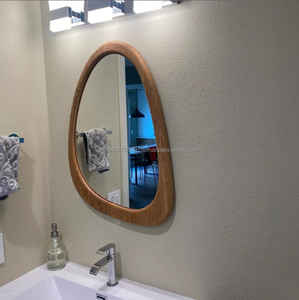 Espejo con Marco de Madera Estilo Art Deco KALATRI, Ecológico, Hecho a Mano, Moderno, Abstracto, Decoración de Pared - Product Image 3