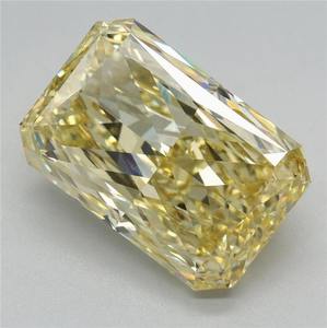 Diamante Cultivado en Laboratorio de Corte Radiante de 5.08 Quilates, Color Amarillo Intenso Fantasía, Calidad VVS2 con Forma de Corazón Amarillo - Product Image 2