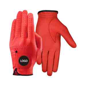 Gants de golf respirants pour droitiers, vente en gros, confortables, en cuir rose uni, de haute qualité, en peau de mouton, tendance - Product Image 2