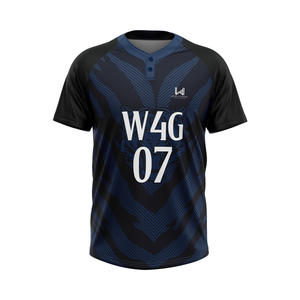 Maillot de baseball pour homme personnalisé de haute qualité, respirant, évacuant l'humidité, grande taille, séchage rapide, logo personnalisé en 3D sur le devant, sans frais de douane - Product Image 2