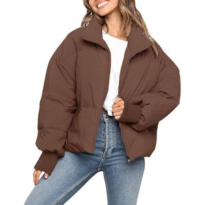 Abrigo acolchado de invierno de talla grande para mujer con capucha transpirable diseño de nube chaqueta de mezclilla tarifa al por mayor OEM personalización transpirable - Product Image 6