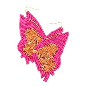 Boucles d'oreilles classiques faites à la main en aqua ivoire d'Inde, nouveaux modèles de mode, boucles d'oreilles pendantes en perles de graines de papillon pour femmes et filles - Product Image 2