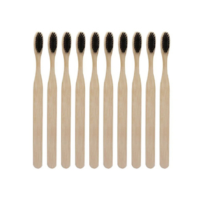 Brosse à dents en bambou biodégradable écologique Brosse à dents pour adultes à poils souples à usage domestique - Product Image 1