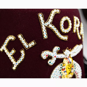 Shriners Fez Hat & Case Jeweled Rhinestone Freemasons Masonic Hat - Product Image 2