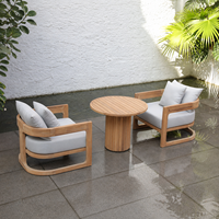 Ensemble de chaises de jardin en teck pour l'extérieur de l'hôtel, table basse, mobilier de patio imperméable et portable, résistant aux intempéries, pour villa et jardin