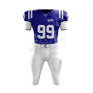 Tenues de football américain à manches courtes respirantes pour adultes, personnalisables, MOQ faible, haute qualité, uniformes d'équipe pour hommes - Product Image 2