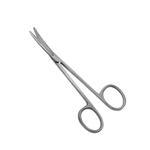 Tijera Manual para Estrabismo, Instrumento Quirúrgico Recto/Curvo, Mango de Anillo de Acero Inoxidable de 4-4,5 Pulgadas (10-11,5 Cm) - Product Image 1