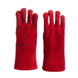 Gants de protection personnalisables avec doublure en cuir et coton résistant à la chaleur Taille XL Échantillon gratuit Gants de sécurité avec logo personnalisé Soudage - Product Image 1