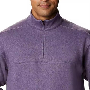 Customized Logo <b>Half</b> <b>Zip</b> Cotton <b>Sweatshirt</b> Quick Dry Winter Basics Solid Pattern Casual Style Windproof and Windproof - Product Image 5