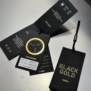 Màu đen và vàng chức năng <span class=keywords><strong>hangtag</strong></span> cho xuống áo khoác màu đen tông quần áo thẻ - Product Image 3