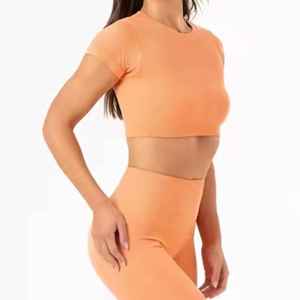 ชุดออกกำลังกายสองชิ้นสำหรับผู้หญิงเสื้อกล้ามและเลกกิ้งชุดออกกำลังกายสำหรับเล่นโยคะ - Product Image 2