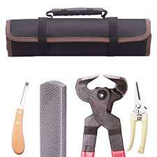 Juego de limas y pinzas para pezuñas Farrier con mango de madera Hecho en Pakistán Incluye bolsa de herramientas - Product Image 6