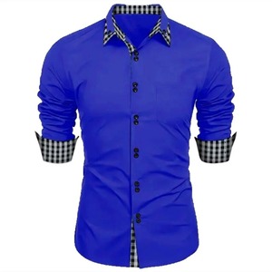 ชุดเดรสเข้ารูปแขนยาวสำหรับผู้ชาย, เสื้อเชิ้ตผ้าลินินผ้าฝ้ายระบายอากาศมีกระดุมปกคอตั้งลำลองสำหรับฤดูใบไม้ผลิฤดูร้อน - Product Image 2