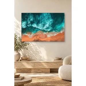 ชายหาดฟิดาออเรนจ์แซนดี้พร้อมภาพพิมพ์บนผ้าใบลายคลื่นมรกต - Product Image 1