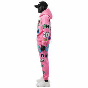 Conjunto Deportivo Unisex de Invierno, Informal, con Capucha, Transpirable, de Algodón Elástico en Cuatro Direcciones, Ecológico, Precio al por Mayor, Nueva Llegada - Product Image 3