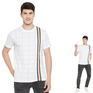 เสื้อยืดคอกลมสำหรับผู้ชายผ้าคอตตอนระบายอากาศแห้งเร็วมีลายตัวอักษร - Product Image 6