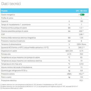 Calentador de Agua con Bomba de Calor Eléctrica <span class=keywords><strong>Baxi</strong></span> SPC 180 ECO ErP - Product Image 2