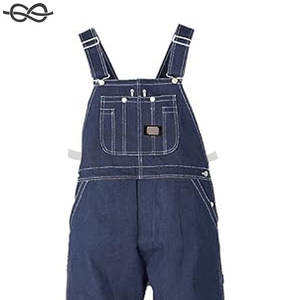 Salopette à bretelles en jean délavé pour hommes, vêtements de travail durables et confortables, bretelles réglables, poches multiples et style classique - Product Image 5