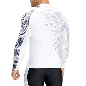 Low Price Unisex Rash Guard Quick Dry Unisex <b>Swim</b> <b>Shirt</b> Printed Custom Long Sleeve Polyester Nylon Heat-Transfer Rash Guard - Product Image 2