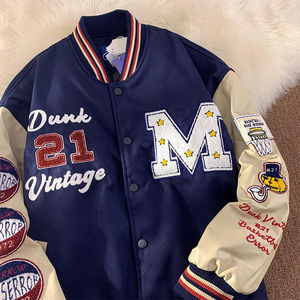 Custom Winter Autumn Hip Hop Street Wool Body and PU Leather Sleeves Letterman <b>Baseball</b> Varsity <b>Jackets</b> for <b>Men</b> - Product Image 4