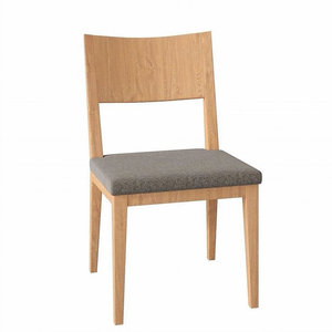 Silla de Comedor Moderna Minimalista de Madera de Teca, Hecha a Mano y Tallada a Mano, para Muebles de Hogar - Product Image 1