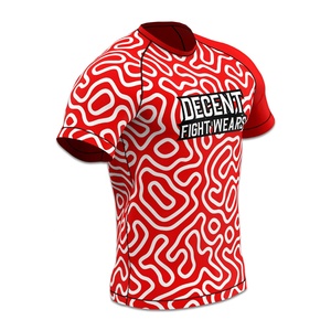 Rashguard personnalisé à impression numérique MMA BJJ OEM unisexe à manches courtes en Spandex/Polyester 220g respirant UPF50+ séchage rapide - Product Image 3