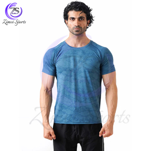2025 bleu couleur à manches courtes taux de gros personnalisé plus haute qualité respirant produit nouveauté hommes portent Fitness Gym T-Shirt - Product Image 1