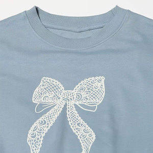 Los más vendidos de calidad en blanco de lana de gran tamaño OEM de tamaño real de impresión personalizada Logo cuello redondo MOQ sudadera de mujer - Product Image 5