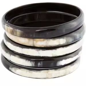 Ox Buffalo Naturel Corne Os Dames Bracelet Bracelet Fait À La Main Écologique Bijoux De Mode par Crescent Crafts - Product Image 2