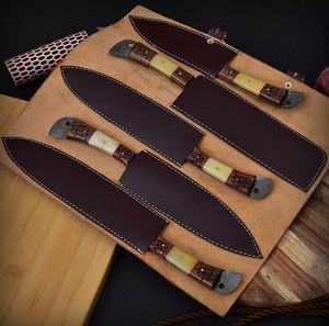 Mango de resina hecho a mano de acero de Damasco forjado, juego de cuchillos de Chef de 5 piezas, juego de cuchillos de cocina para rebanar - Product Image 3