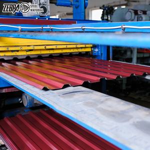 Lámina de Techo Prepago <span class=keywords><strong>Aluzinc</strong></span> ASTM A792 PV4, Panel de Acero Trapezoidal para Proyecto de Construcción en Chile - Product Image 1