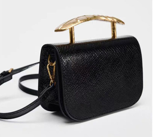 High Quality Women's Fashionable Daily Work Handbag with Long Genuine PU Leather Chain Strap Crossbody Bag For Women - Product Image 4