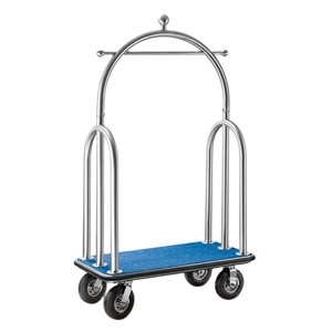 Carrello Portabagagli in Acciaio Inox 304 per Servizio Concierge in Hotel - Product Image 1