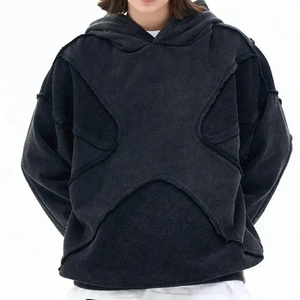 Sweat-shirts en molleton de coton brodés sur mesure en gros, design déchiré, streetwear unisexe, haute qualité, sweat-shirt en vrac - Product Image 5