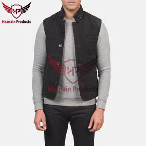 Chaleco reversible de cuero de ante para hombre de calidad superior con precios ajustables, varios colores y diseño de bolsillo versátil - Product Image 3