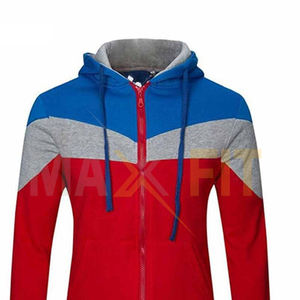 2022 hommes de haute qualité fermeture éclair sweats à capuche MAXFIT ENTERPRISES décontracté Patchwork Street Style pour l'hiver Hip Hop Style - Product Image 6