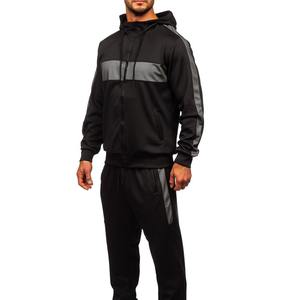 Survêtement Homme Personnalisé en Polyester/Coton Grande Taille avec Techniques d'Impression Strass Léger Respirant pour Entraînement Sportif Hivernal - Product Image 2