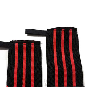 Muñequera de algodón con logotipo personalizado OEM, soporte de entrenamiento de gimnasio de levantamiento de pesas ventilado para ejercicio CrossFit - Product Image 3