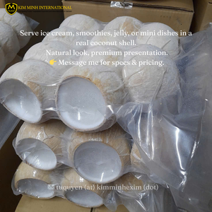 Gobelets de service en coque de noix de coco congelée en vrac, chair de noix de coco naturelle, IQF, fournisseur vietnamien, pour servir des boissons aux fruits, emballés sous vide - Product Image 4