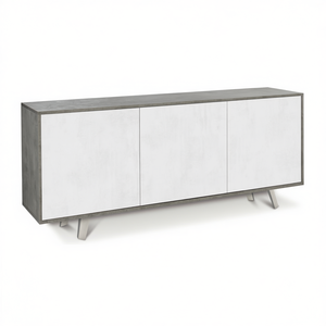 Mueble KIT PUSH and GO 7073k de óxido blanco y cemento (175 cm) para estanterías de pared y exhibición Sarmog - Product Image 2