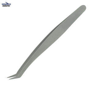 Pinzas de Acero Inoxidable para Extensiones de Pestañas Rusas 3D 6D, Tipo L, Agarre Duradero y Preciso - Product Image 1