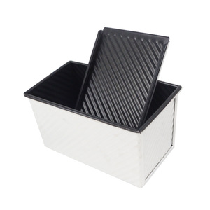 Dimensioni personalizzate antiaderente in alluminio ondulato Pullman pagnotta pane tostato teglie da forno Sandwich pagnotta latta con coperchio - Product Image 4