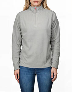 Chaqueta con cremallera de lana especial de invierno de lujo para mujer chaqueta con cremallera de cuarto transpirable de peso pesado suave con logotipo personalizado - Product Image 6