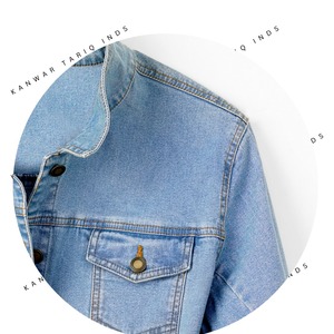 Wholesale 350 GSM Heavy Weight <b>Men's</b> <b>Jeans</b> Customized Business Direct Cut with French Zipper Cheap Denim <b>Shirt</b> - Product Image 5