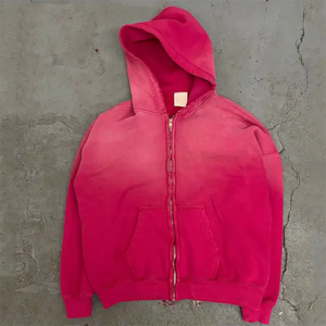 Vente en gros Sweat à capuche personnalisé délavé à l'acide 100 coton Sweat-shirt vintage surdimensionné pour homme - Product Image 2