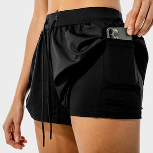 กางเกงผู้หญิงเอวกลาง ไซส์ใหญ่ ผ้าฝ้ายผสมสแปนเด็กซ์ ยืดหยุ่น ระบายอากาศดี ซับในสองชั้น ทรงสกินนี่ รัดเชือก แห้งเร็ว เหมาะสำหรับเล่นกีฬา - Product Image 5