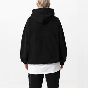 Sweatshirts à capuche surdimensionnés pour femmes Tissu 100% coton Pull à capuche ample avec poche personnalisée Sweatshirts pour femmes - Product Image 3