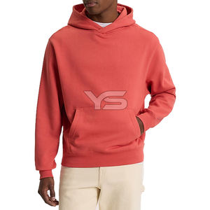 Vente en gros de sweats à capuche épais en molleton de coton 100% pour hommes personnalisés pour le logo à impression bouffante vêtements d'hiver vierges de haute qualité teints unis - Product Image 2