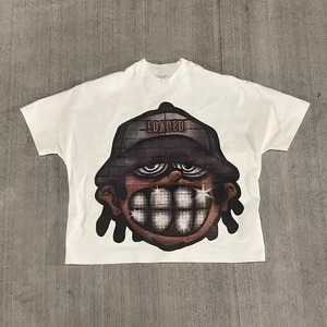 เสื้อยืดโอเวอร์ไซส์ไร้รอยต่อสำหรับสตรีทแวร์เปิดไหล่ไหล่แบบ Boxy พอดีตัวเสื้อฮิปฮอปตัวสั้นตามสั่งสำหรับลุคอินเทรนด์ - Product Image 3