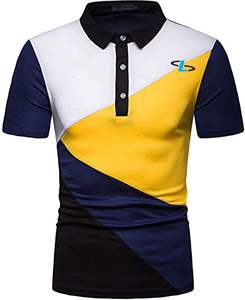 Polo Slim Fit Golf pour homme, personnalisation de couleur unie à manches courtes en matériau pur anti-rides personnalisé - Product Image 1